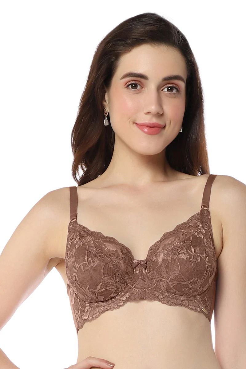 Luxe Support Non-Padded Wired Bra - Windsor Wine - Image 3