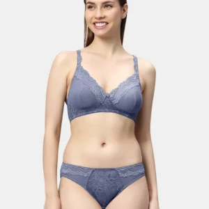 Carter Bridal Lingerie Set for Women | Lace Design | Non-Padded | Medium Coverage | Adjustable Straps
