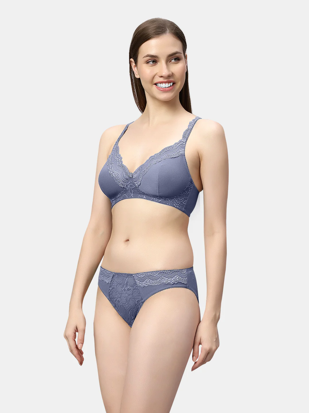 Carter Bridal Lingerie Set for Women | Lace Design | Non-Padded | Medium Coverage | Adjustable Straps - Image 5