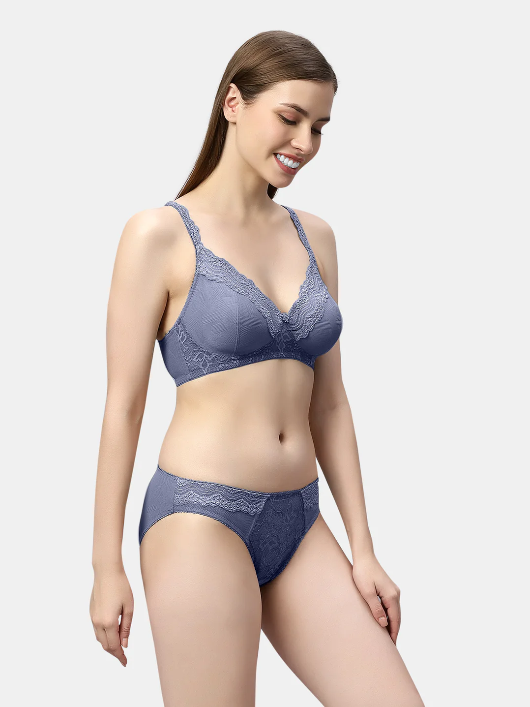 Carter Bridal Lingerie Set for Women | Lace Design | Non-Padded | Medium Coverage | Adjustable Straps - Image 6