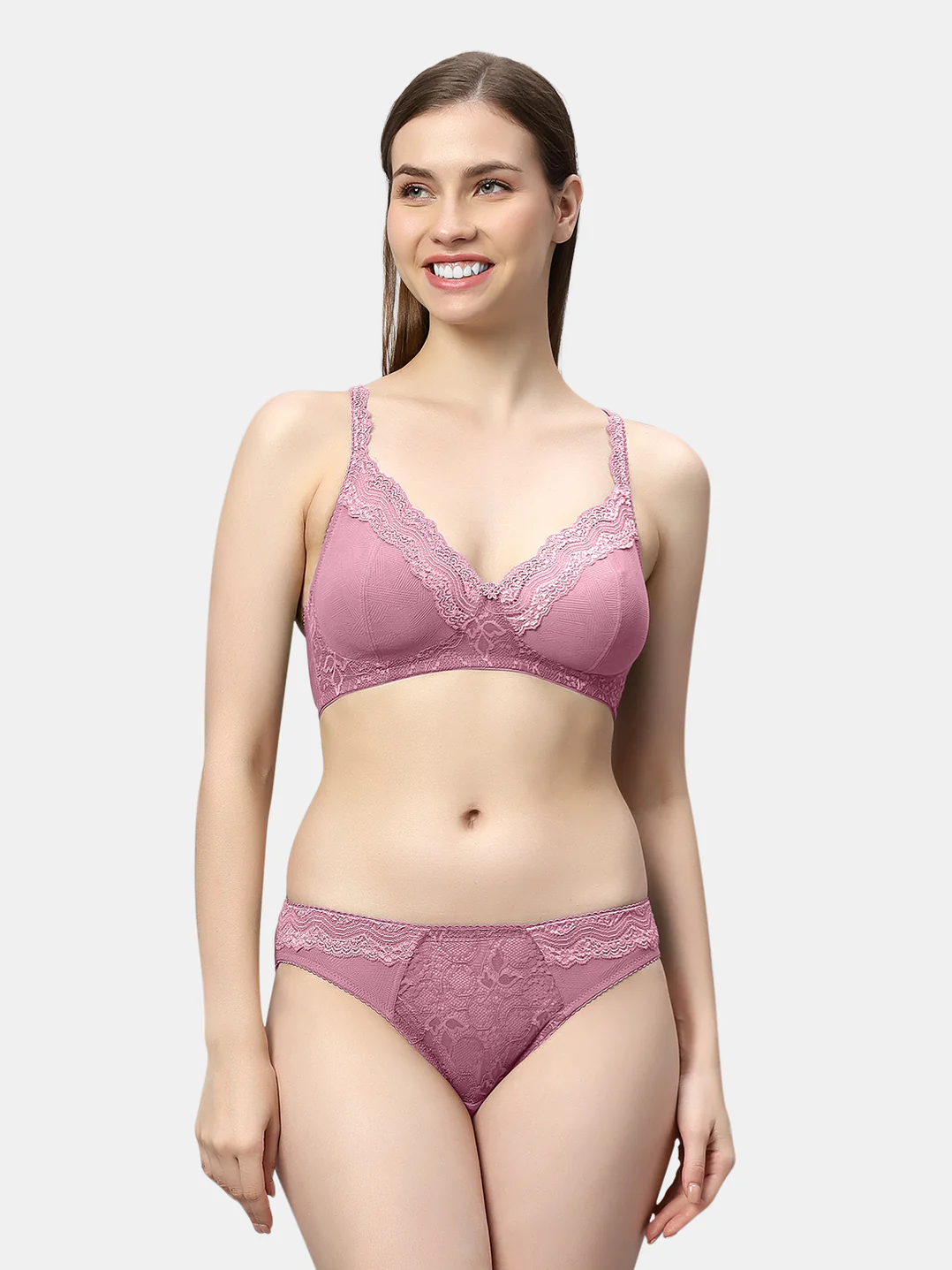 Carter Bridal Lingerie Set for Women | Lace Design | Non-Padded | Medium Coverage | Adjustable Straps - Image 11