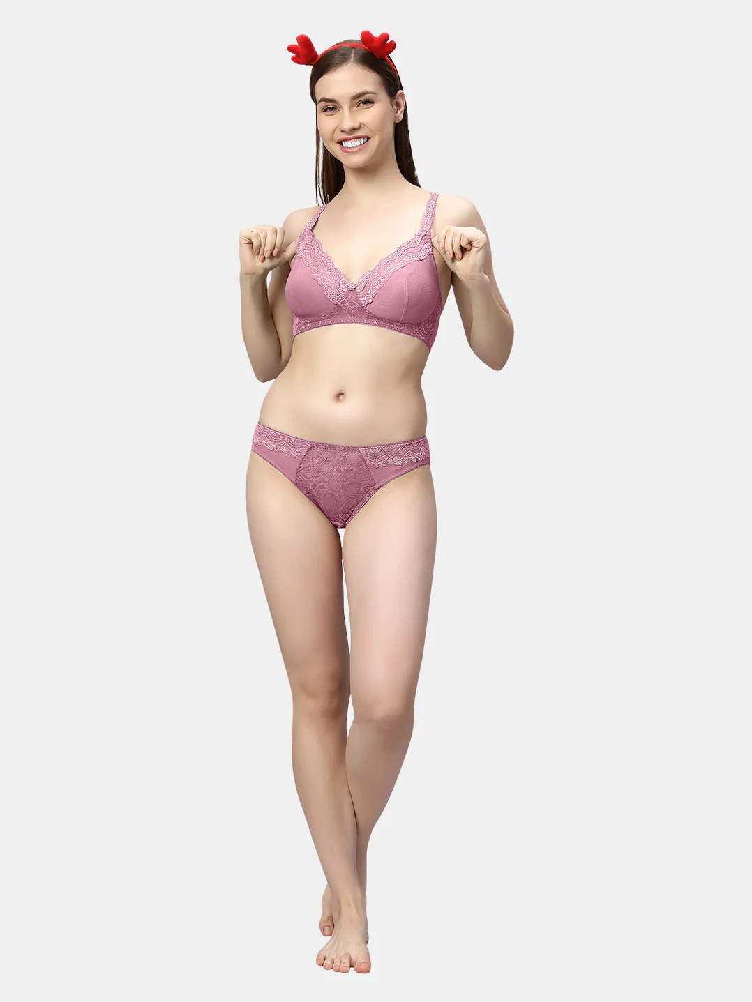 Carter Bridal Lingerie Set for Women | Lace Design | Non-Padded | Medium Coverage | Adjustable Straps - Image 12