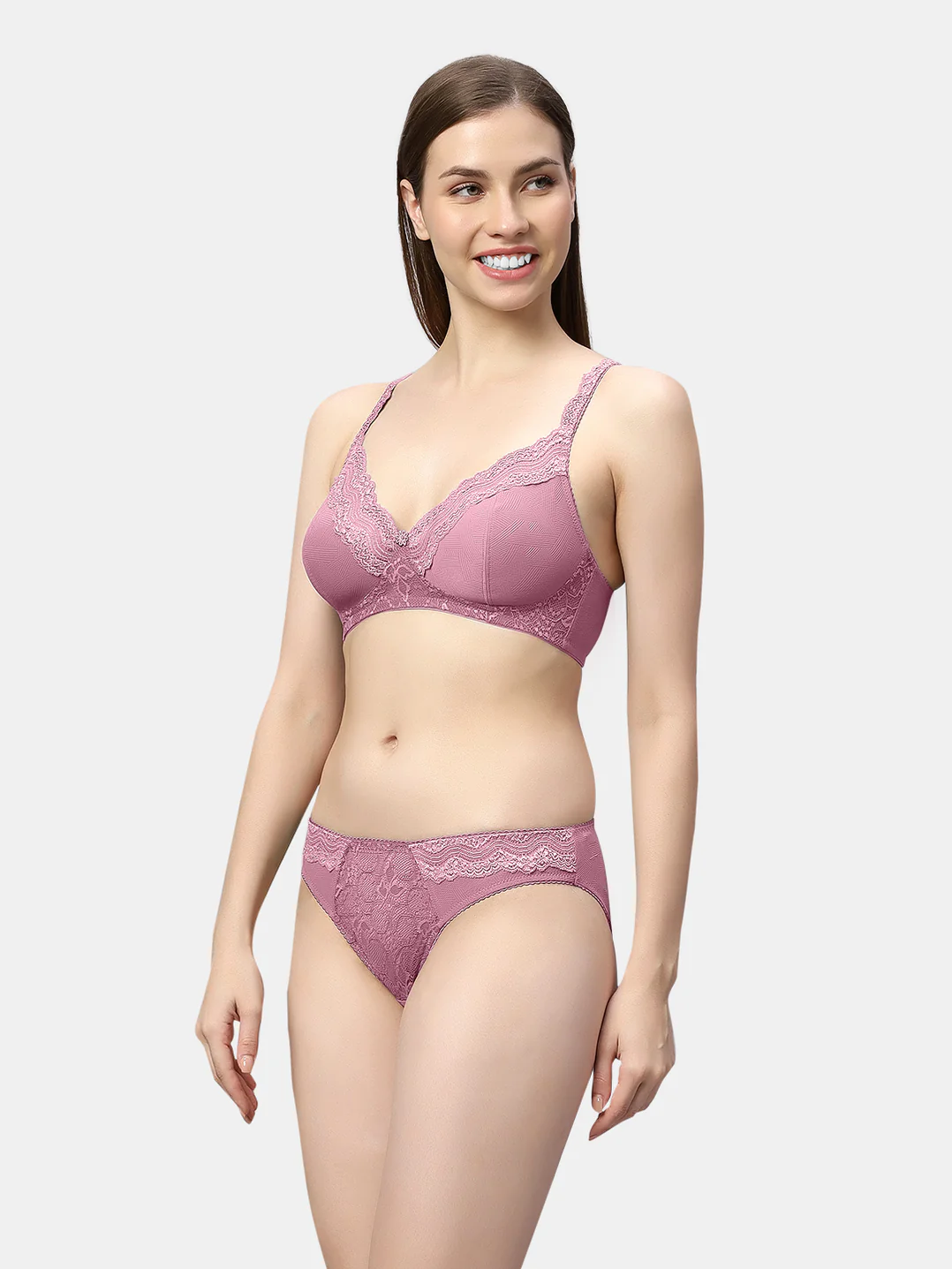 Carter Bridal Lingerie Set for Women | Lace Design | Non-Padded | Medium Coverage | Adjustable Straps - Image 13