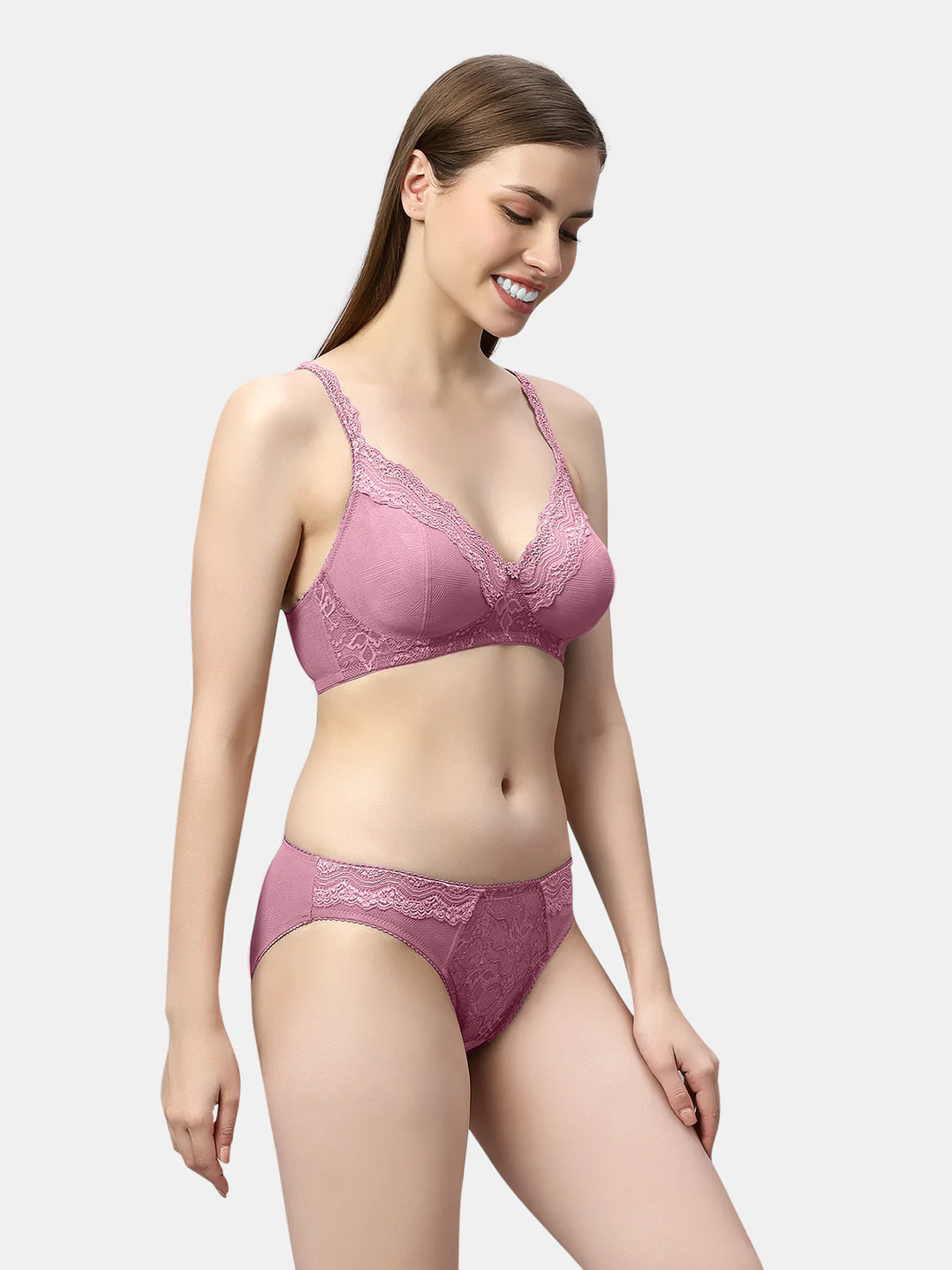 Carter Bridal Lingerie Set for Women | Lace Design | Non-Padded | Medium Coverage | Adjustable Straps - Image 14